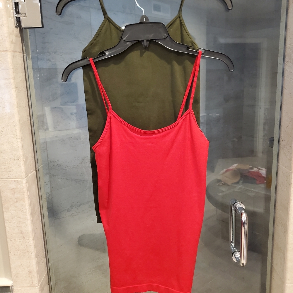 LOT OF 2 STRETCHY CAMI TANK TOPS